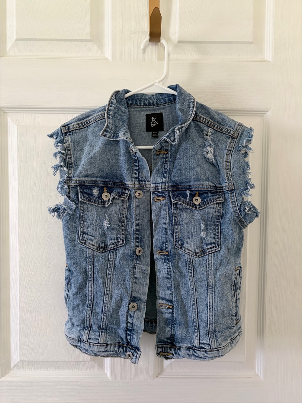 Art Class Sleeveless Denim Jacket - Womens XS, Girls M